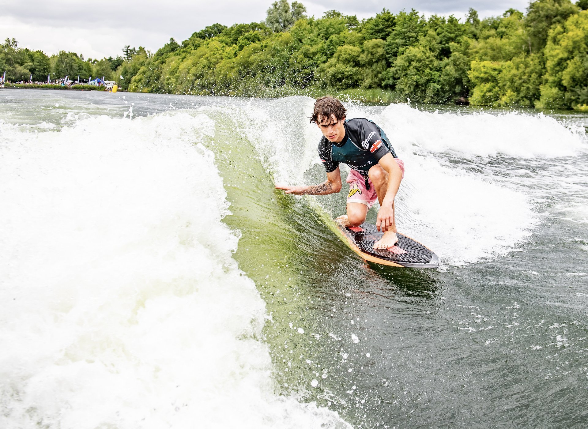 Olli Loder at the 2022 Malibu Boats UK Wakesurf Nationals